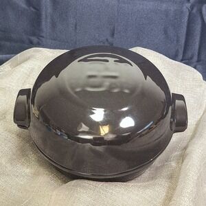 Emile Henry Cheese Baker 0.6 Qt Ceramic Charcoal Gray Fusain France NEW tag read